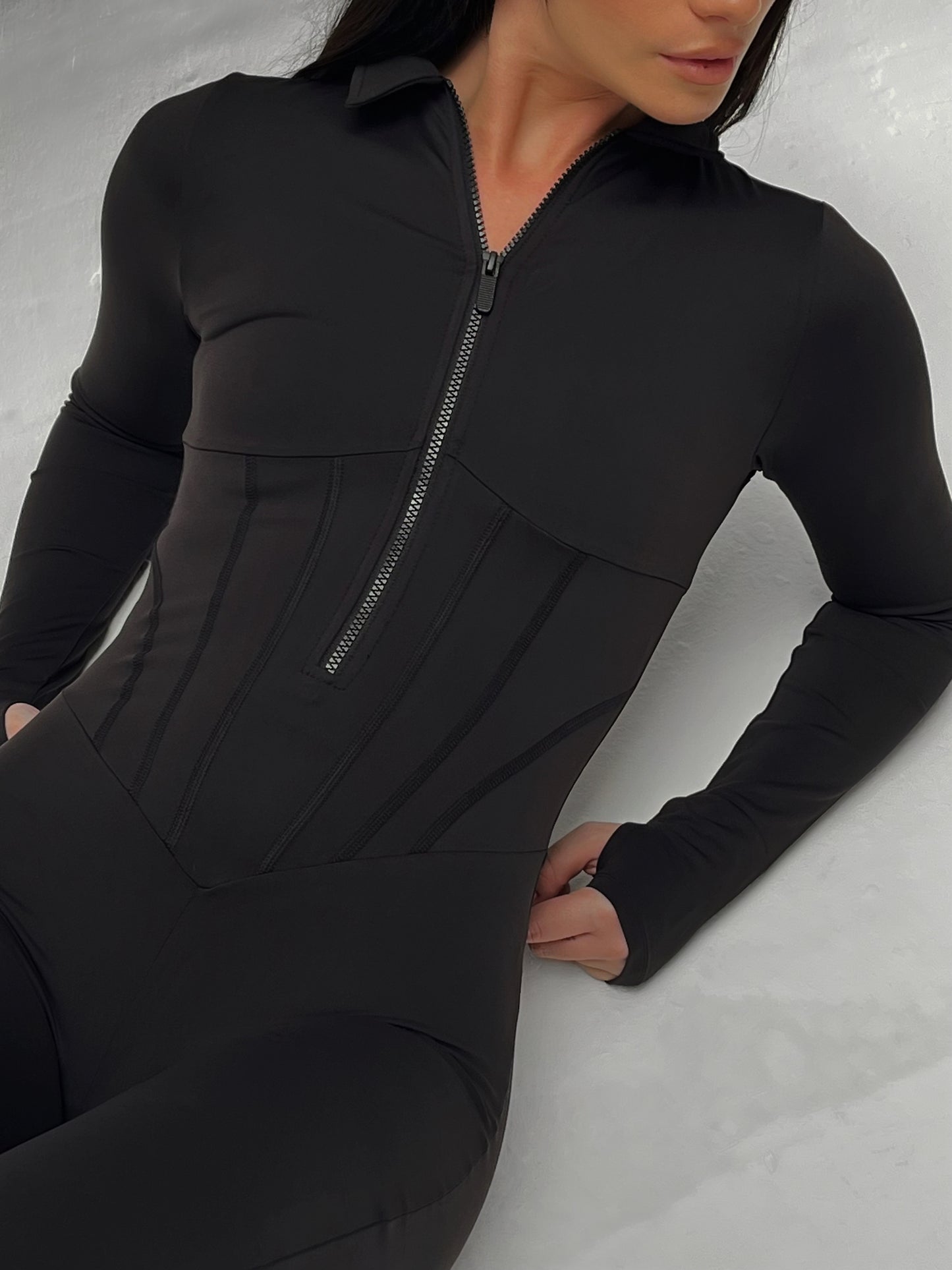 Long Sleeve Corset Bodysuit