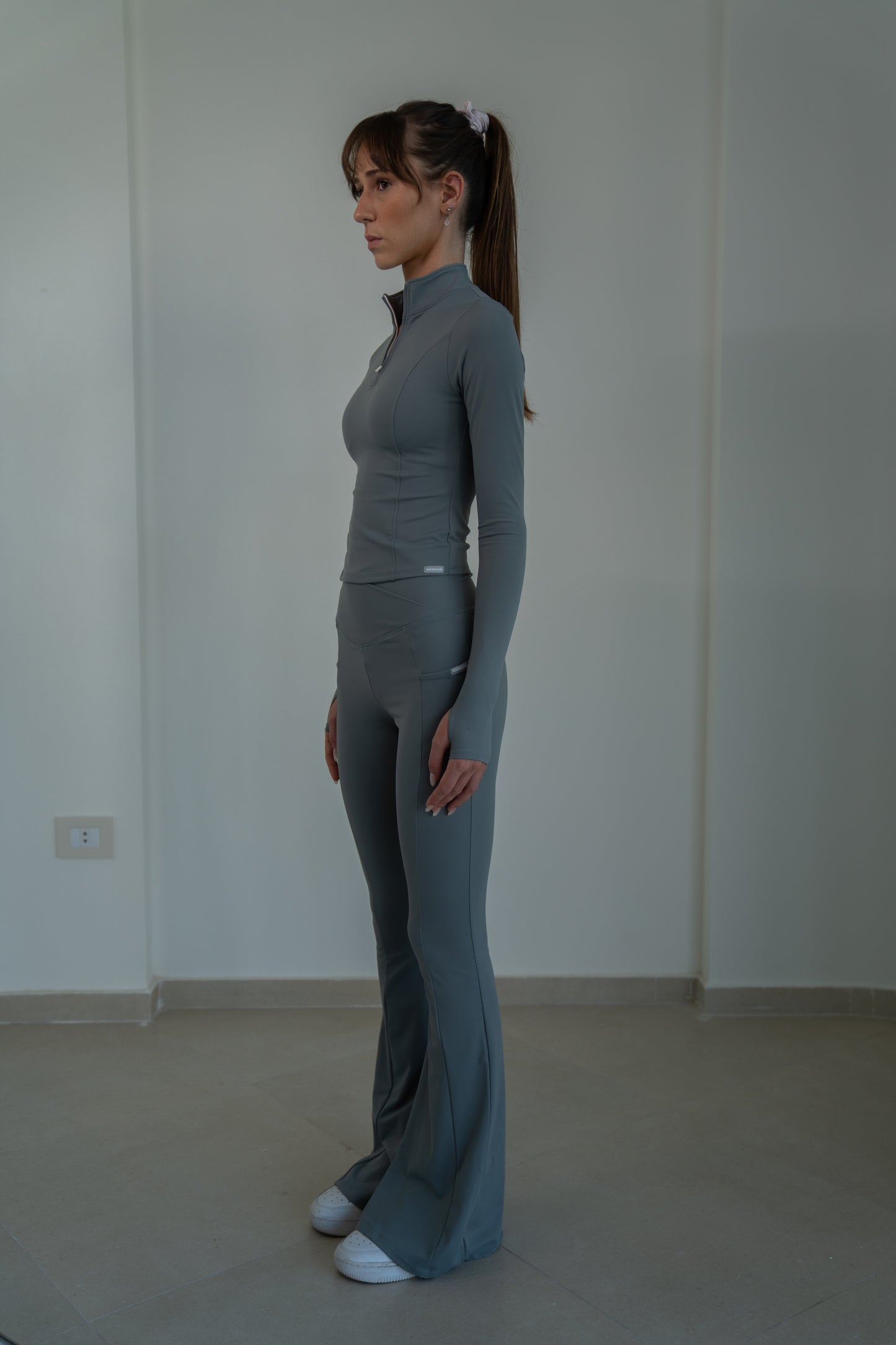Long Sleeve Quarter Zipper Top