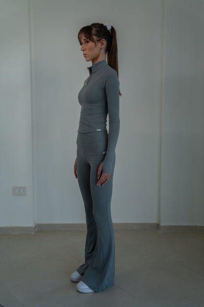 Long Sleeve Quarter Zipper Top