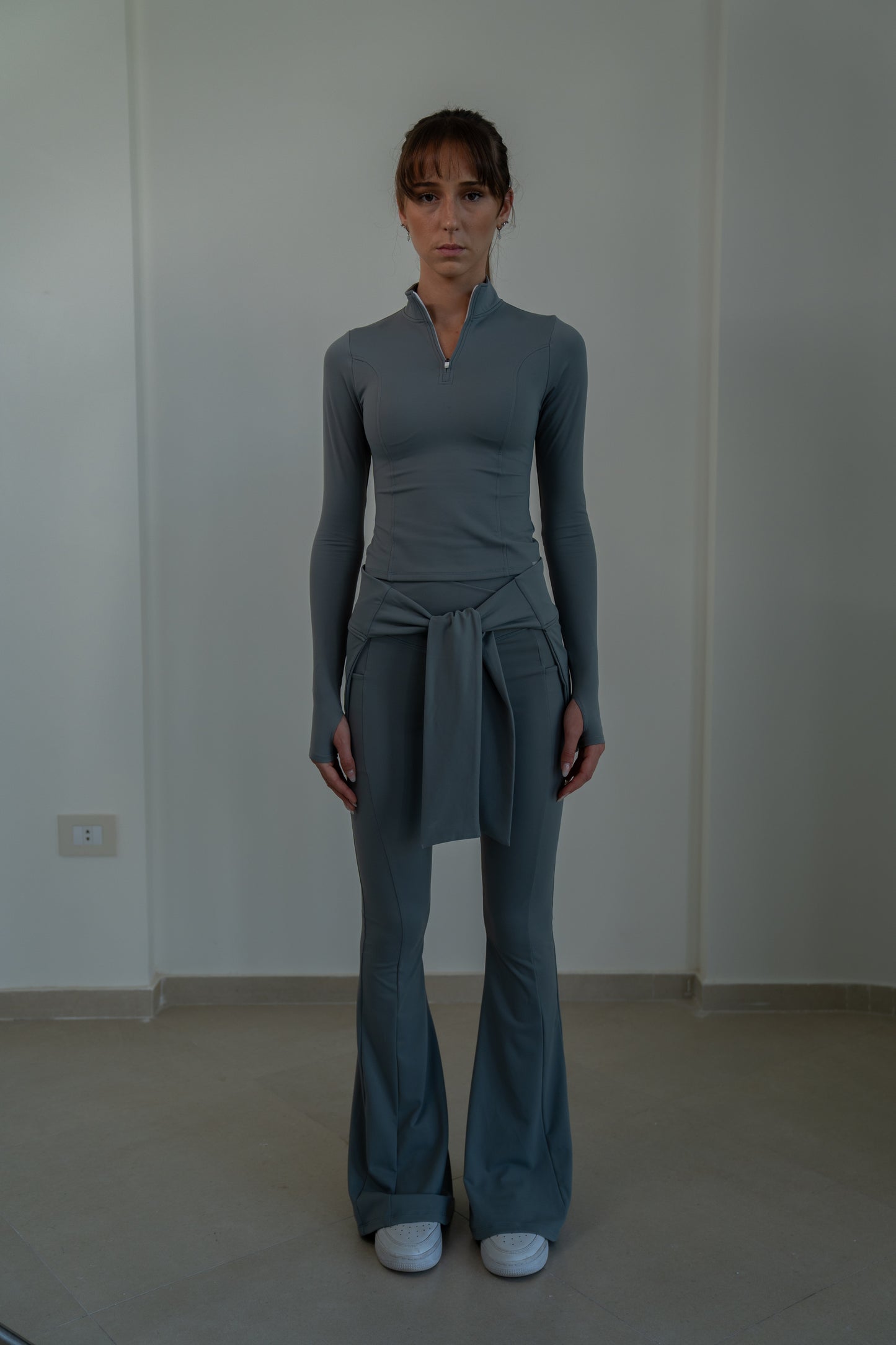 Long Sleeve Quarter Zipper Top
