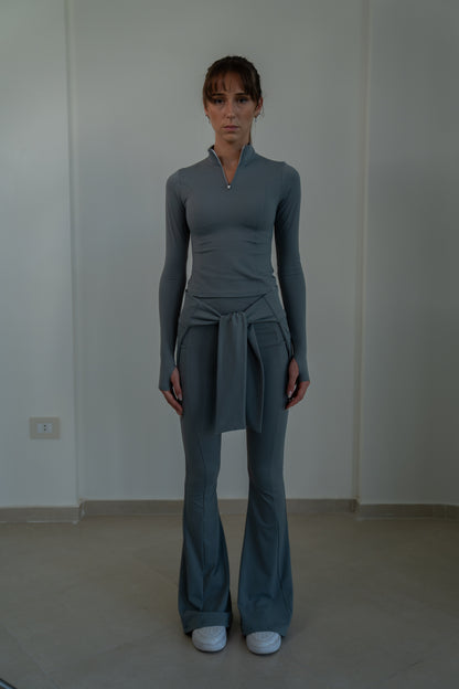 Long Sleeve Quarter Zipper Top