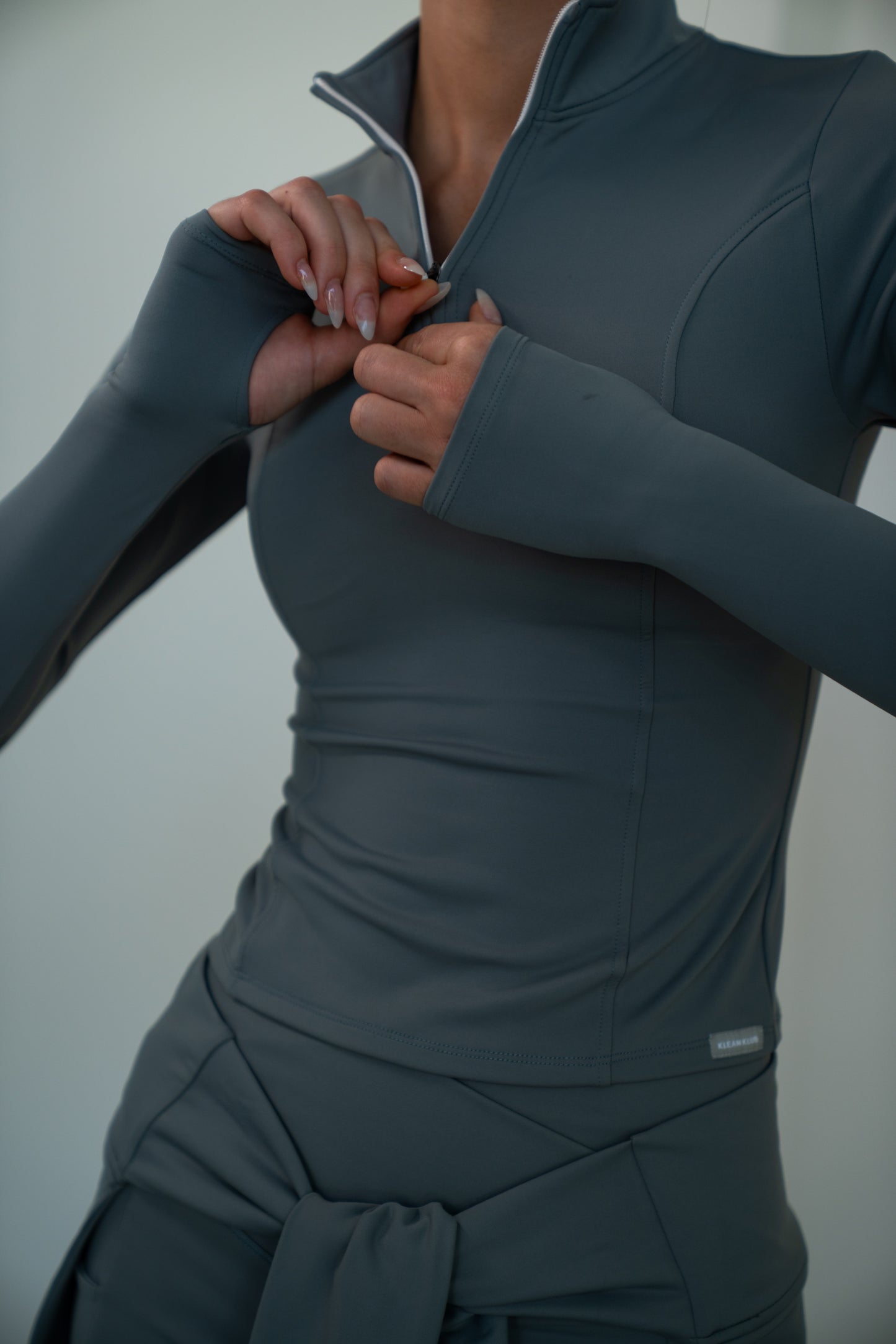 Long Sleeve Quarter Zipper Top