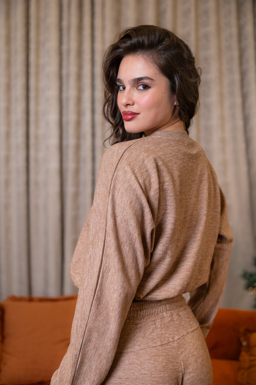 Warm Caramel Sweat Top