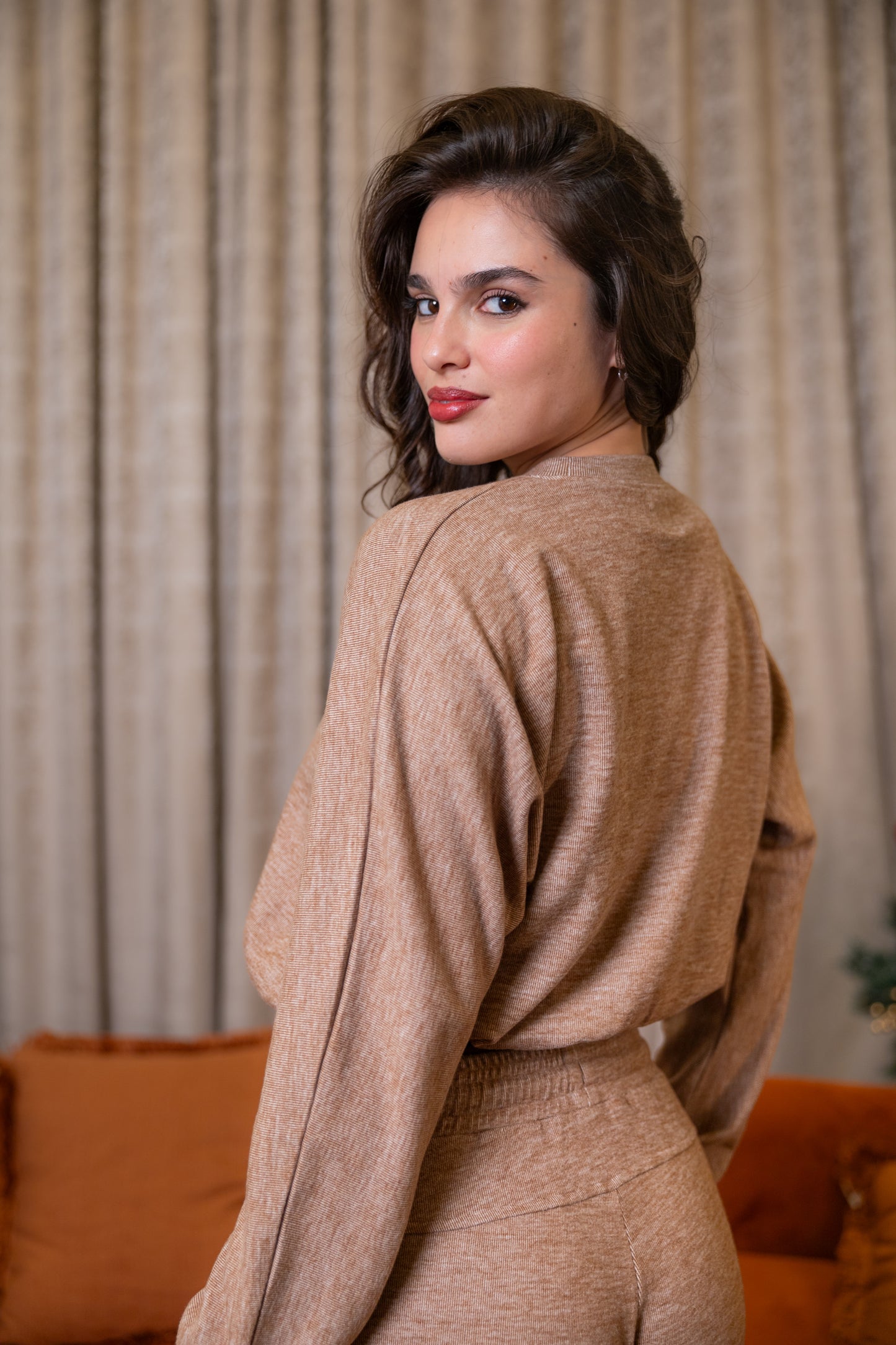 Warm Caramel Sweat Top