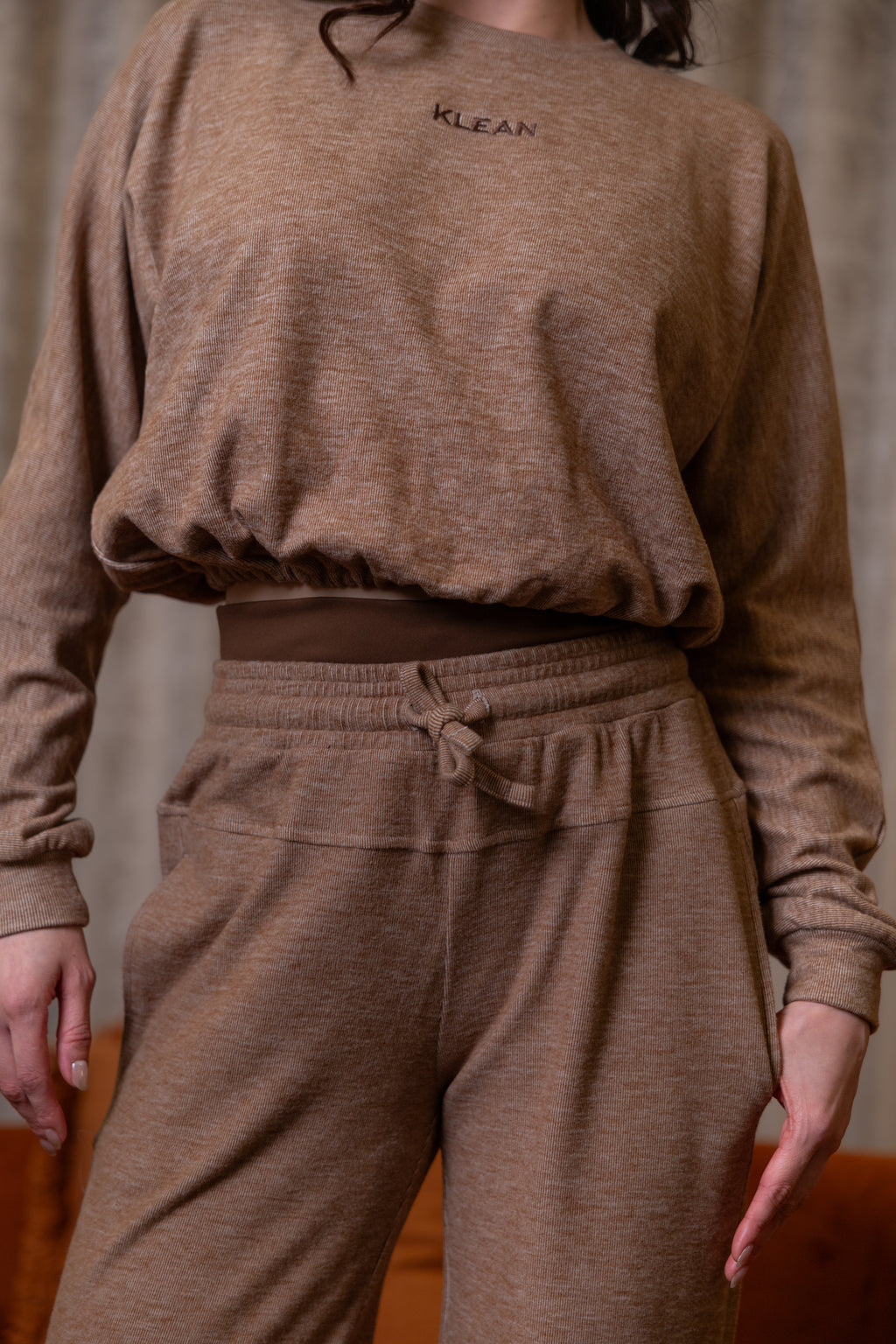 Warm Caramel Straight Sweat Pants
