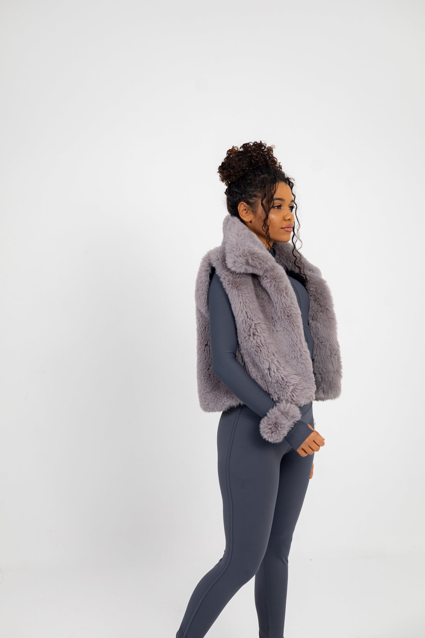 Fur Vest with Matching Cuffs