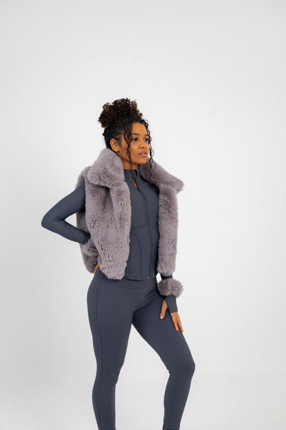 Fur Vest with Matching Cuffs