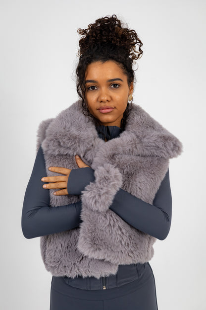 Fur Vest with Matching Cuffs