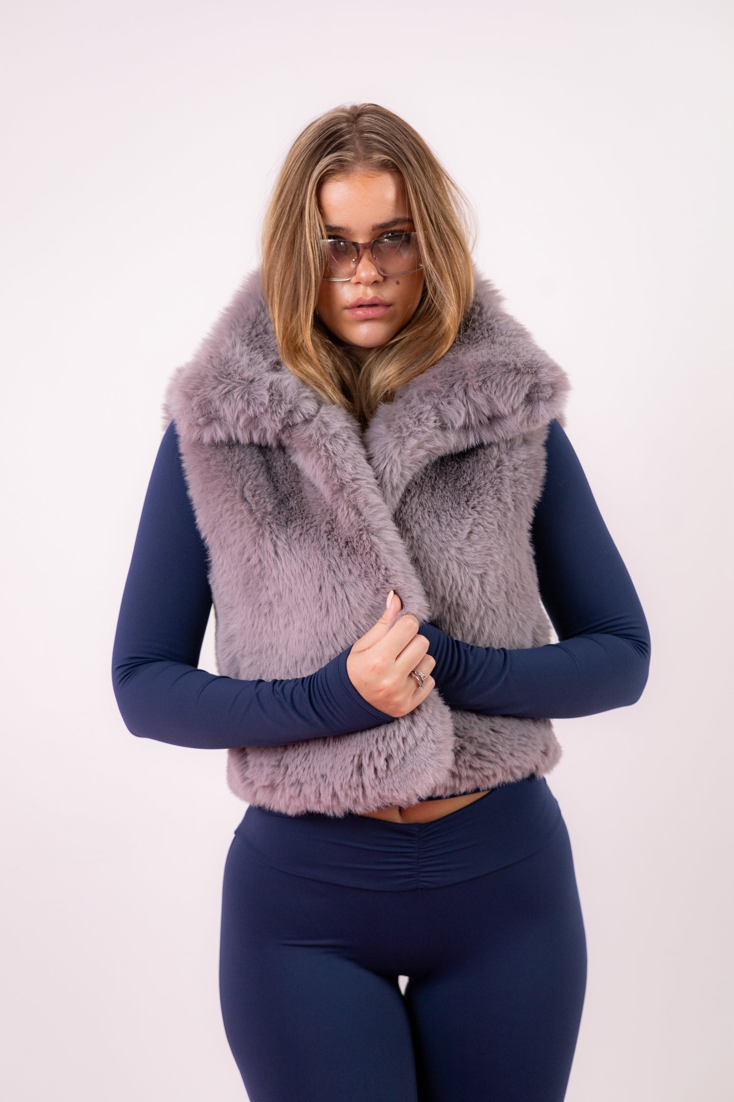 Fur Vest with Matching Cuffs