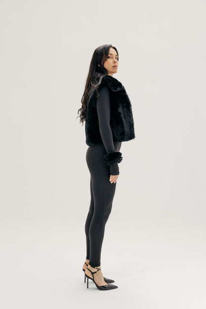 Fur Vest with Matching Cuffs