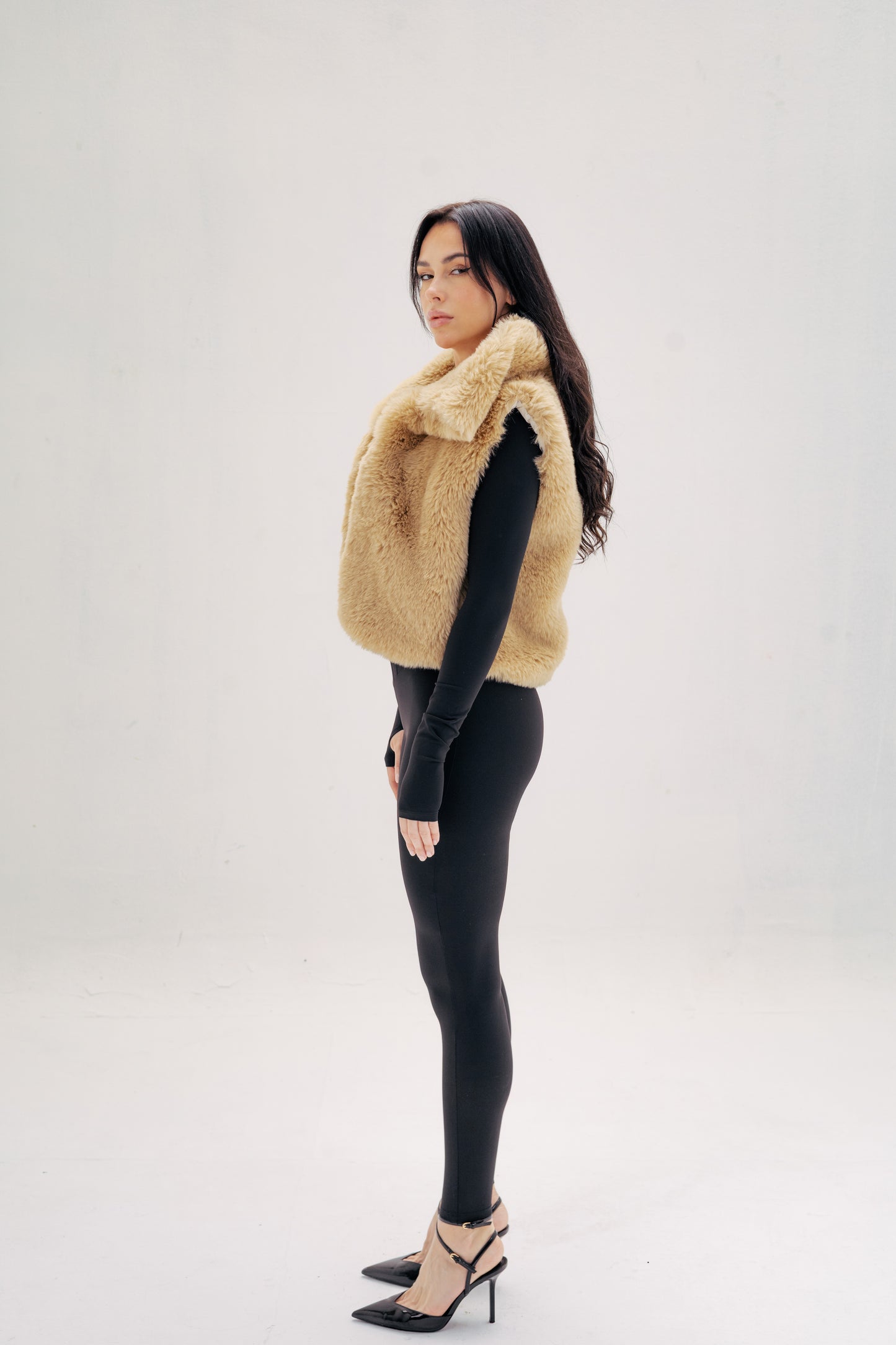 Fur Vest with Matching Cuffs