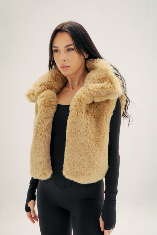 Fur Vest with Matching Cuffs