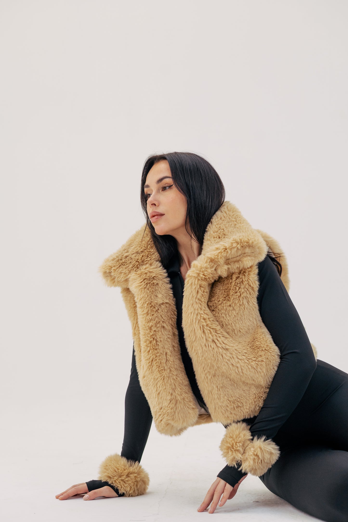 Fur Vest with Matching Cuffs