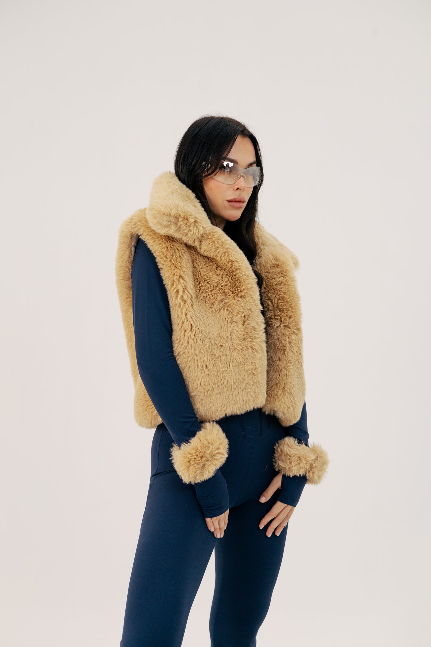 Fur Vest with Matching Cuffs